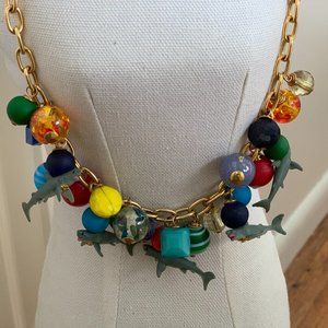 Lenora Dame Shark Beaded Necklace